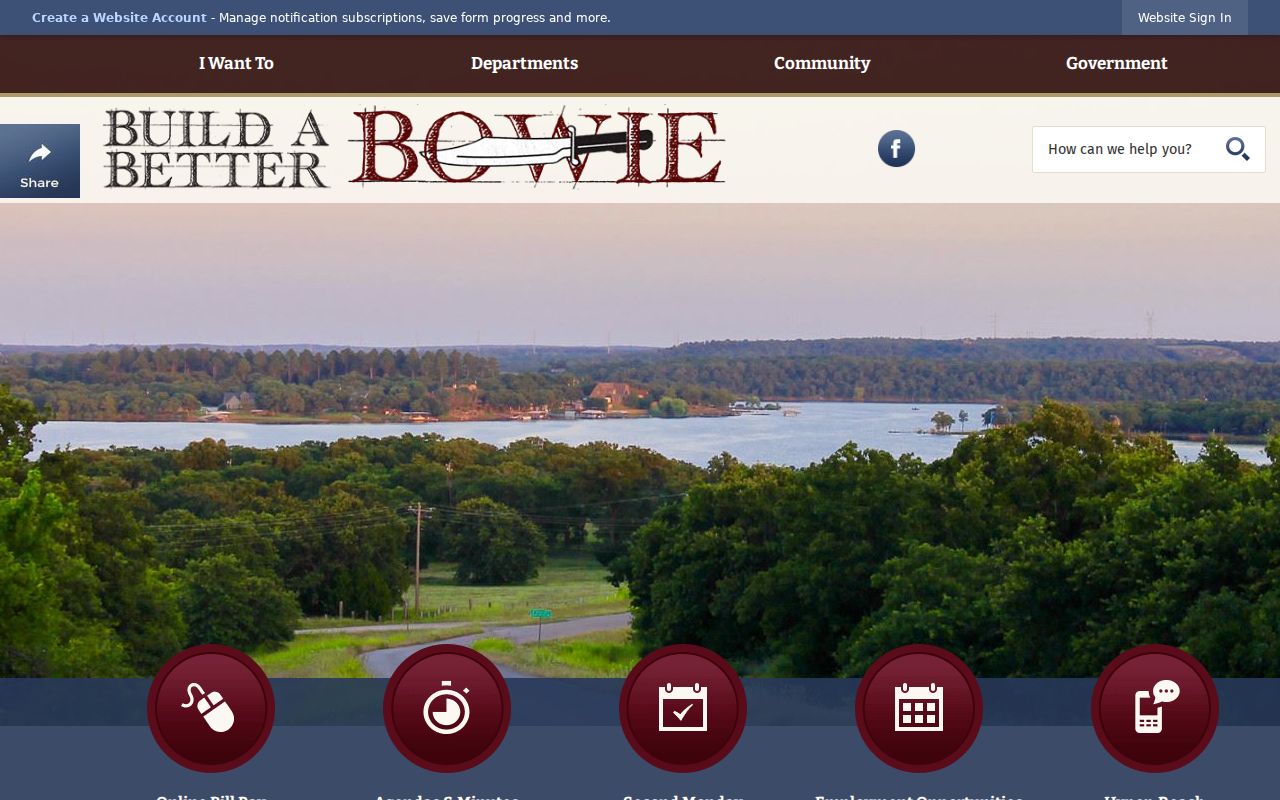 Bowie city government source for Bowie criminal record history