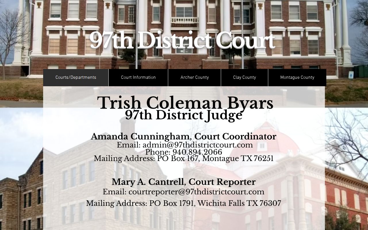 Montague County criminal court case information from the 97th District Court