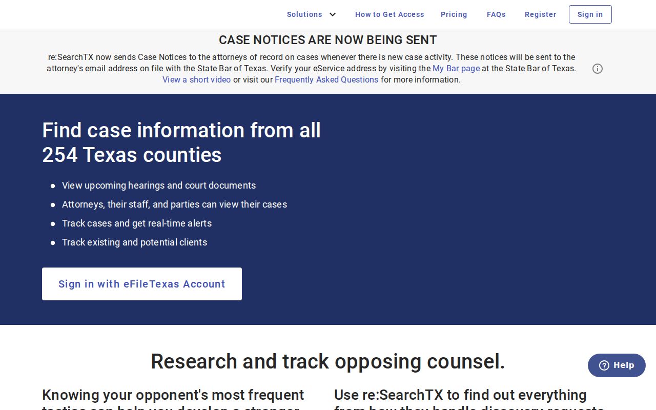 Montague County court case orders through reSearchTX